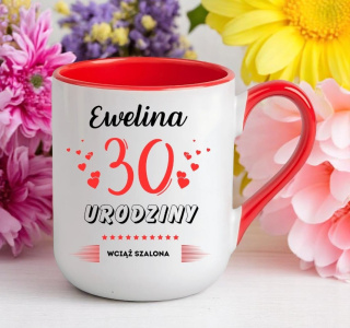 KUBEK PREZENT NA 30 URODZINY KOBIETY KOLEŻANKI MAMY Z DOWOLNYM IMIENIEM #