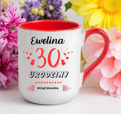 KUBEK PREZENT NA 30 URODZINY KOBIETY KOLEŻANKI MAMY Z DOWOLNYM IMIENIEM #