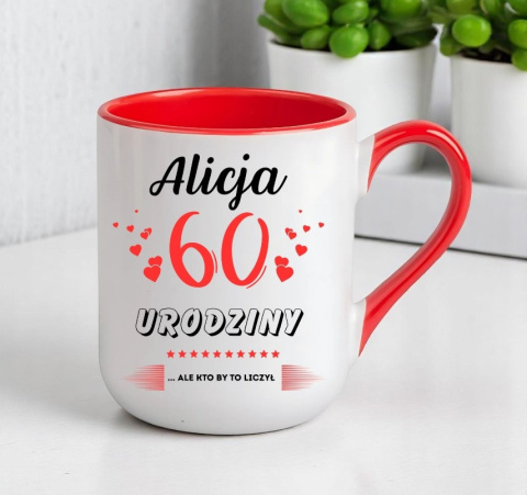 KUBEK PREZENT NA 60 URODZINY KOBIETY KOLEŻANKI MAMY Z DOWOLNYM IMIENIEM # KUBEK PREZENT NA 60 URODZINY KOBIETY KOLEŻANKI MAMY Z DOWOLNYM IMIENIEM #