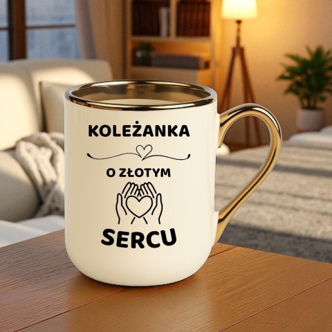 Kubek PREMIUM z dedykacją wyjątkowy elegancki prezent dla KOLEŻANKI