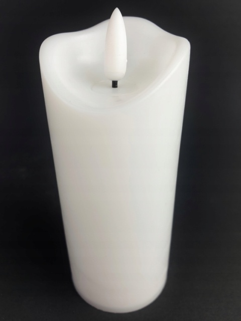 Świeca dekoracyjna znicz wkład LED biały Cortina 15 cm