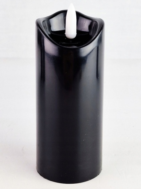 Świeca dekoracyjna znicz wkład LED czarny Cortina 12,5 cm