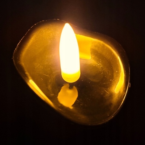 Świeca dekoracyjna znicz wkład LED czarny Cortina 12,5 cm