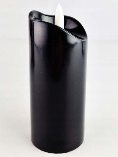 Świeca dekoracyjna znicz wkład LED czarny Cortina 17,5 cm