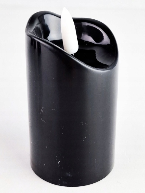 Świeca dekoracyjna znicz wkład LED czarny Cortina 9,5 cm