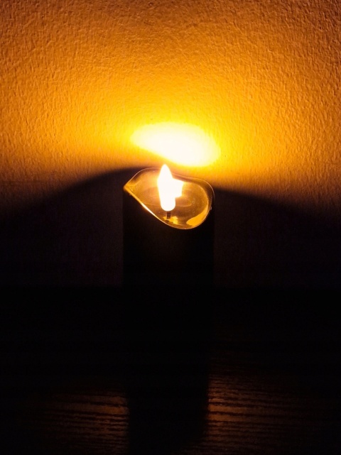 Świeca dekoracyjna znicz wkład LED czarny Cortina 9,5 cm