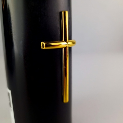 Świeca dekoracyjna znicz wkład LED czarny z bateriami Cortina 17 cm