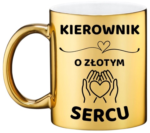 Złoty kubek z dedykacją wyjątkowy prezent dla KIEROWNIKA