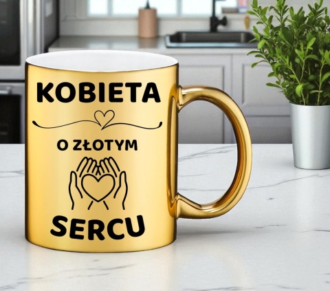 Złoty kubek z dedykacją wyjątkowy prezent dla KOBIETY
