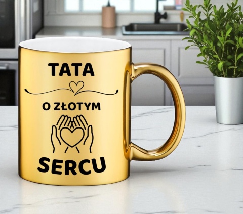 Złoty kubek z dedykacją wyjątkowy prezent dla TATY
