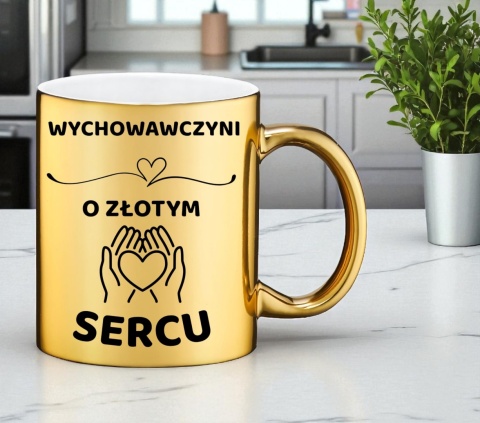 Złoty kubek z dedykacją wyjątkowy prezent dla WYCHOWAWCZYNI