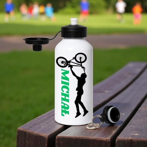 Bidon z nadrukiem Butelka na wodę Trening Sport Szkoła z Imieniem