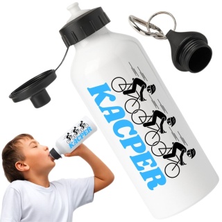 Bidon z nadrukiem Butelka na wodę Trening Sport Szkoła z Imieniem