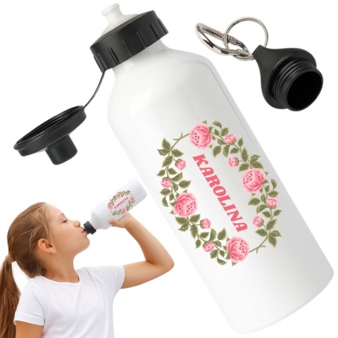 Bidon z nadrukiem Butelka na wodę Trening Sport Szkoła z Imieniem
