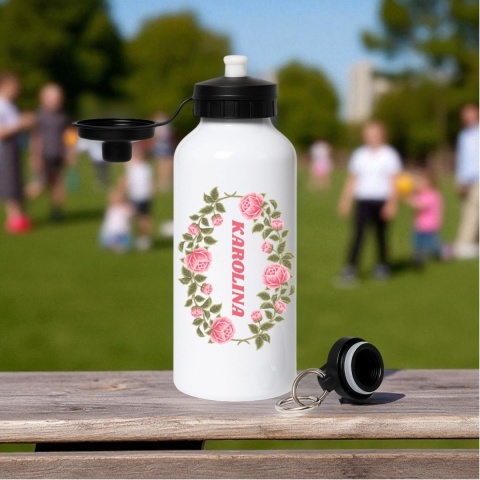 Bidon z nadrukiem Butelka na wodę Trening Sport Szkoła z Imieniem