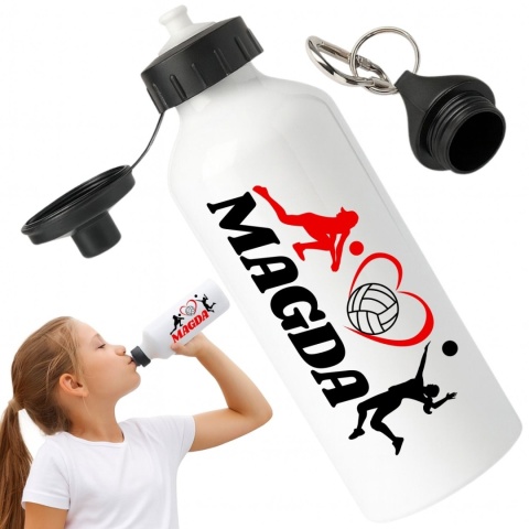 Bidon z nadrukiem Butelka na wodę Trening Sport Szkoła z Imieniem