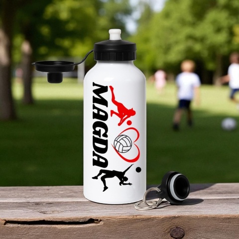 Bidon z nadrukiem Butelka na wodę Trening Sport Szkoła z Imieniem