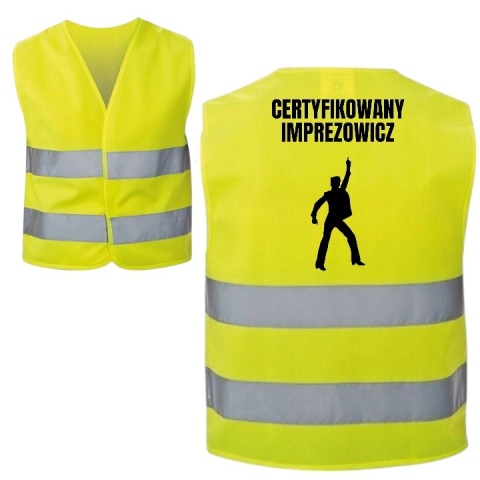 Kamizelka odblaskowa imprezowa premium na imprezę wieczór kawalerski
