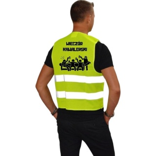 Kamizelka odblaskowa imprezowa premium na imprezę wieczór kawalerski