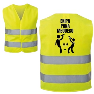 Kamizelka odblaskowa imprezowa premium na imprezę wieczór kawalerski