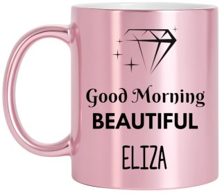 Kubek różowy premium prezent dla żony koleżanki dziewczyny urodziny