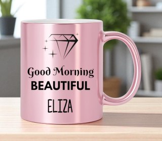 Kubek różowy premium prezent dla żony koleżanki dziewczyny urodziny