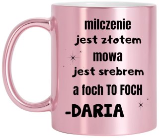 Kubek różowy premium prezent dla żony koleżanki dziewczyny urodziny