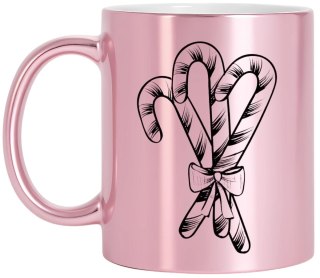 Kubek różowy premium prezent świąteczny Boże Narodzenie mikołajki