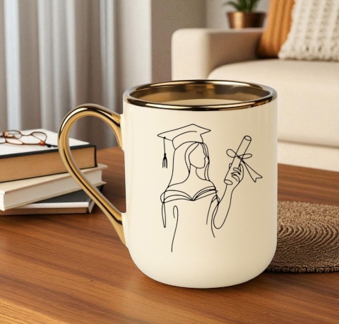 Kubek PREMIUM prezent PANI MAGISTER z imieniem upominek zakończenie studiów