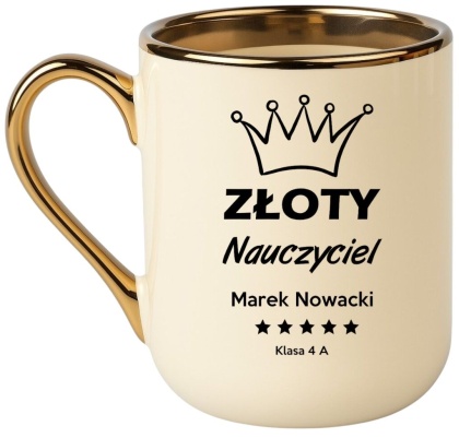 Kubek PREMIUM prezent dla NAUCZYCIELA WYCHOWAWCY PEDAGOGA z imieniem
