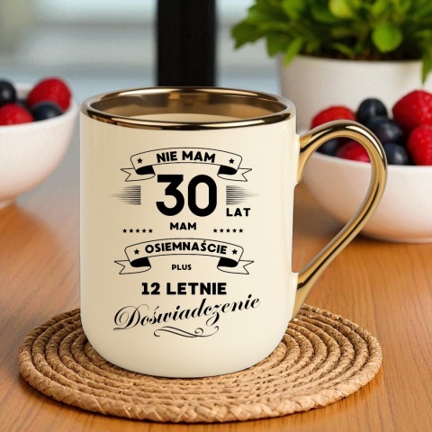 Kubek PREMIUM prezent na URODZINY 30 LAT oryginalny upominek z dedykacją