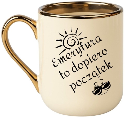 Kubek PREMIUM śmieszny prezent dla EMERYTKI EMERYTA koniec pracy Emerytura
