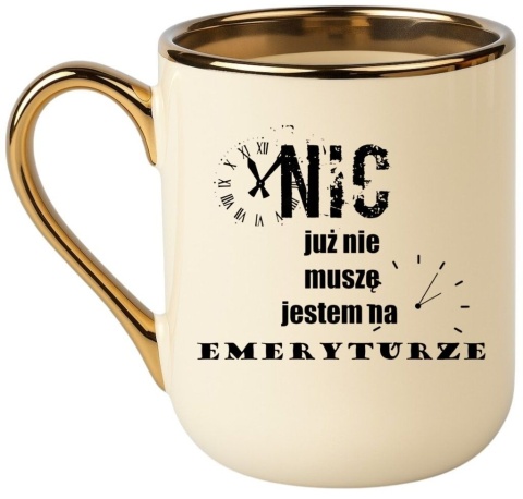 Kubek PREMIUM śmieszny prezent dla EMERYTKI EMERYTA koniec pracy Emerytura