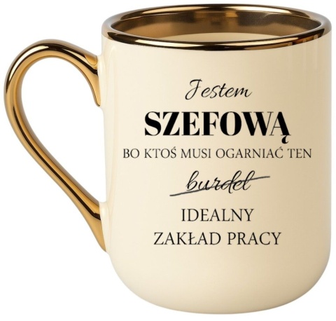 Kubek PREMIUM śmieszny prezent dla SZEFOWEJ KIEROWNICZKI Pani PREZES