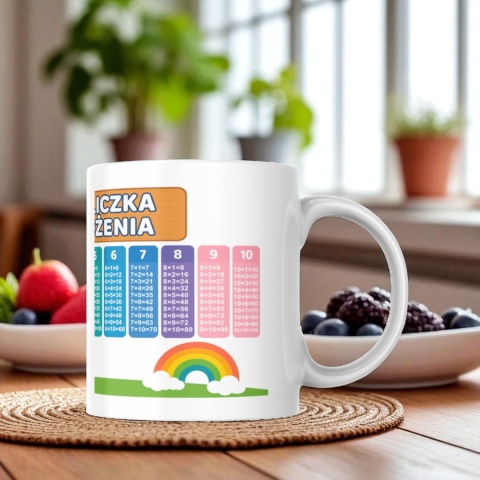 Kubek edukacyjny TABLICZKA MNOŻENIA nauka prezent dla chłopca dziewczynki