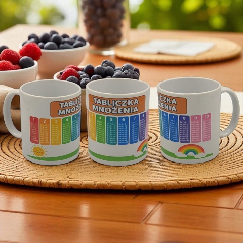 Kubek edukacyjny TABLICZKA MNOŻENIA nauka prezent dla chłopca dziewczynki