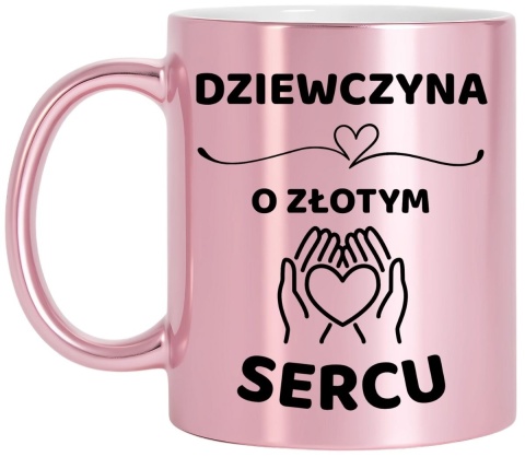 Kubek różowy z dedykacją wyjątkowy prezent dla DZIEWCZYNY