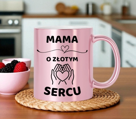 Kubek różowy z dedykacją wyjątkowy prezent dla MAMY