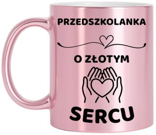 Kubek różowy z dedykacją wyjątkowy prezent dla PRZEDSZKOLANKI