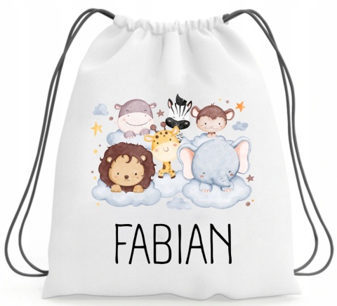 Plecak z imieniem worek do szkoły przedszkola na buty kapcie