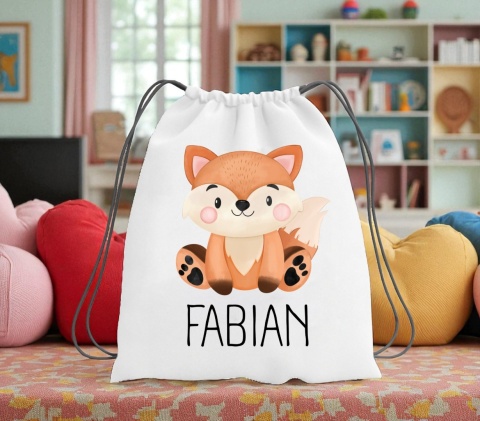 Plecak z imieniem worek do szkoły przedszkola na buty kapcie