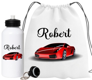 Zestaw bidon i plecak z imieniem dziecka worek do szkoły buty kapcie wzory