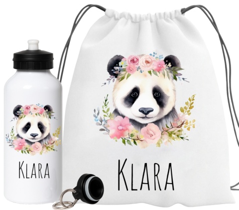 Zestaw bidon i plecak z imieniem dziecka worek do szkoły buty kapcie wzory