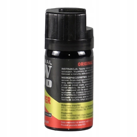 Gaz Pieprzowy Gaz Obronny Mocny Niemiecki Hoernecke TW500 Chmura OC10% 40ml