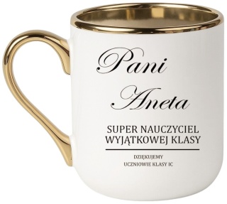 Kubek PREMIUM prezent dla NAUCZYCIELKI WYCHOWAWCZYNI PEDAGOGA z imieniem