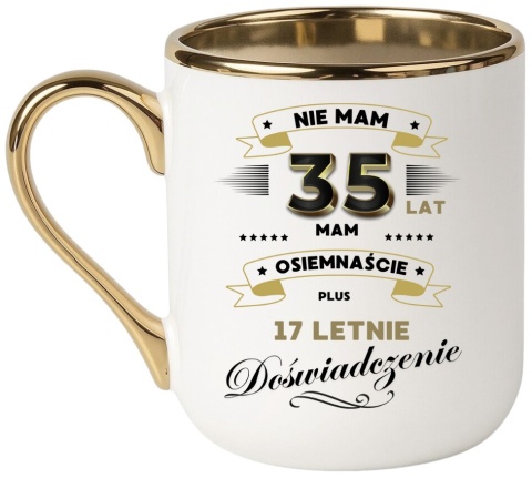 Kubek PREMIUM prezent na URODZINY 35 LAT oryginalny upominek z dedykacją