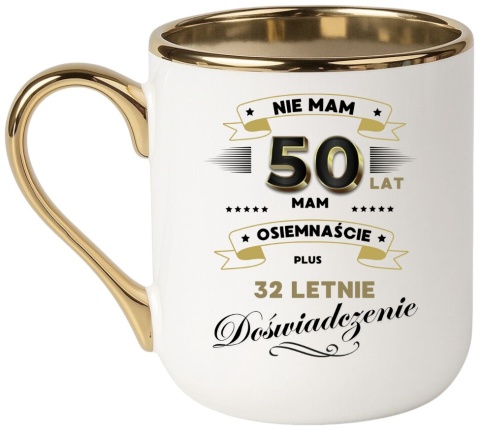 Kubek PREMIUM prezent na URODZINY 50 LAT oryginalny upominek z dedykacją