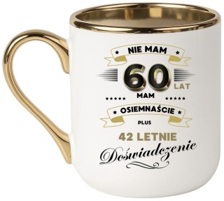 Kubek PREMIUM prezent na URODZINY 60 LAT oryginalny upominek z dedykacją