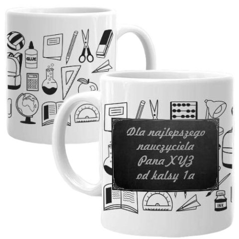KUBEK PREZENT DZIEŃ NAUCZYCIELA WYCHOWAWCY NAUCZYCIELKI Z IMIENIEM