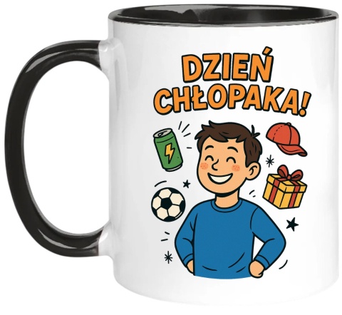 Kubek z nadrukiem prezent Dzień CHŁOPAKA dla kolegi chłopca urodziny wzory